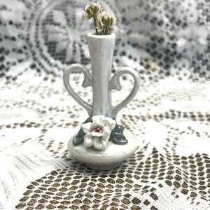 Mini iridescent porcelain flower vase